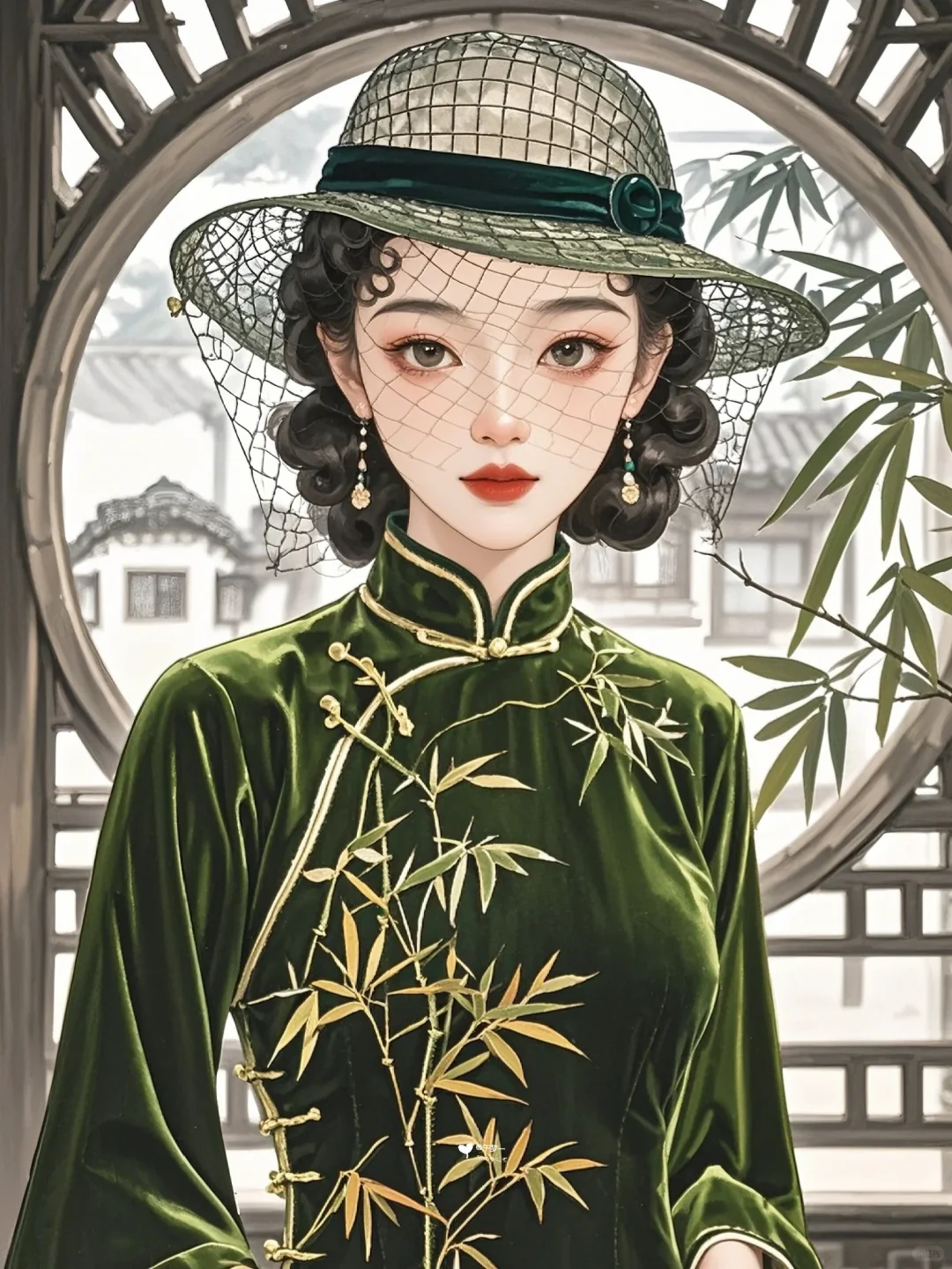 AI绘画“媚眼如丝，风姿绰约。”