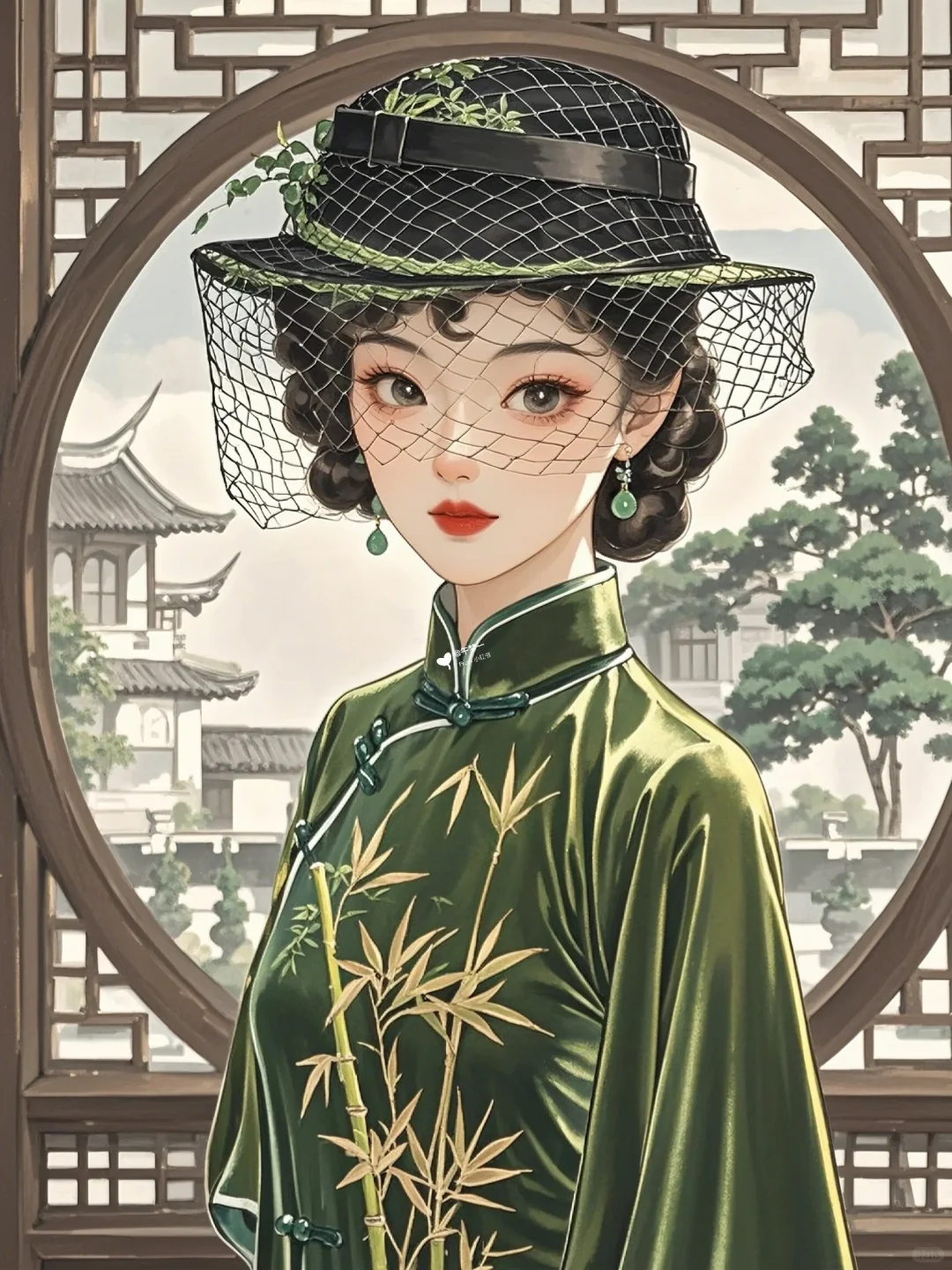 AI绘画“媚眼如丝，风姿绰约。”