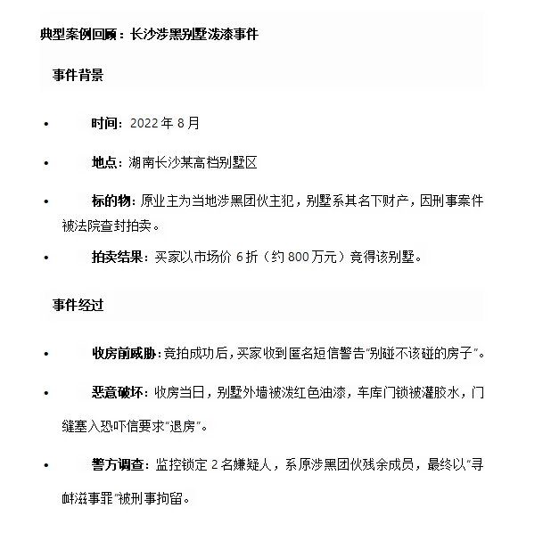 法拍房被泼油漆？遭威胁？怎么办？