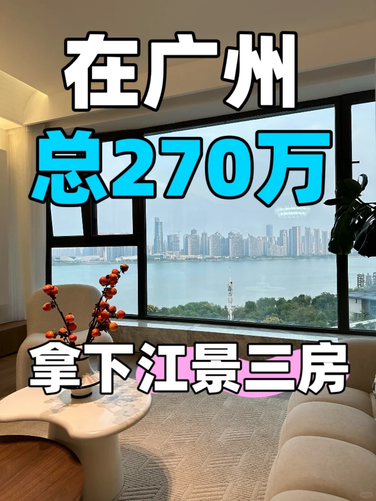 在广州270万拿下一套江景房