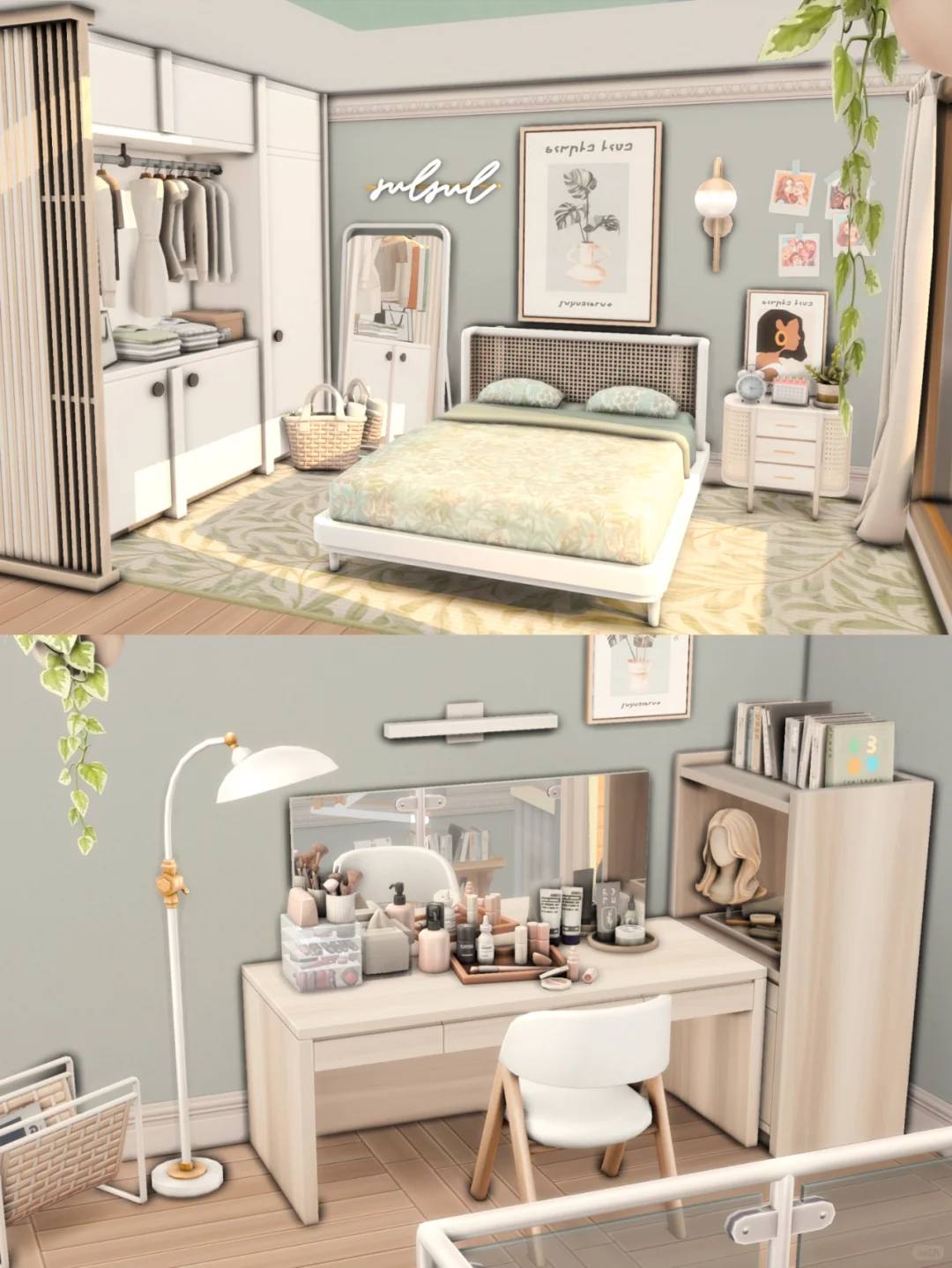 SIMS4｜薄荷系Loft式单身住宅 | CC房屋