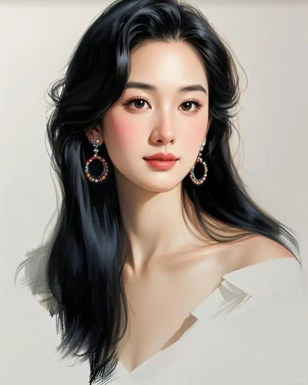 画风超美的古典美人，好仙！