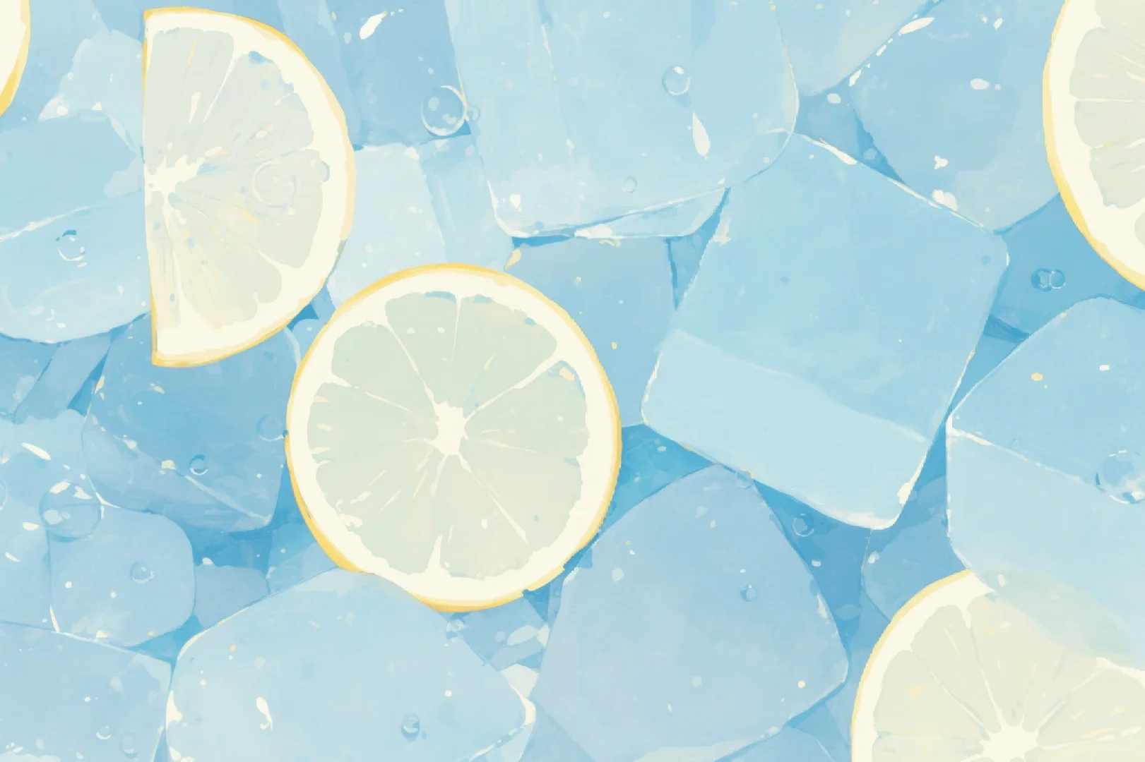 浅色柠檬冰||🍋🧊