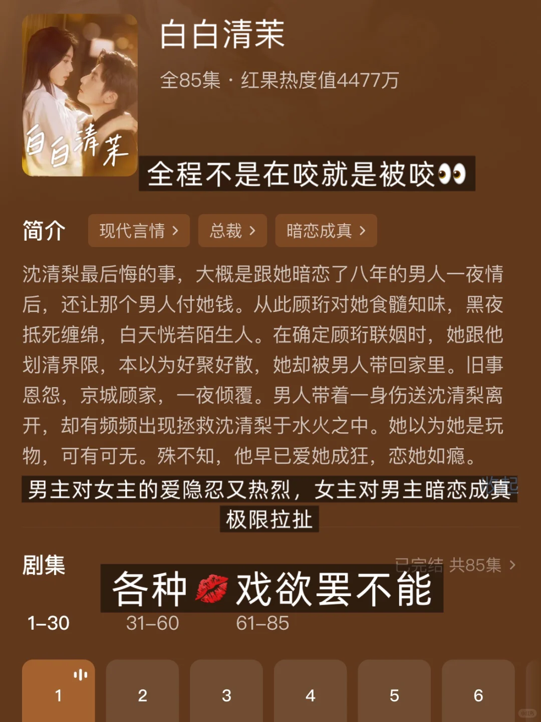 成年人的快乐🔥 吻戏也太会了尺度拿捏绝了