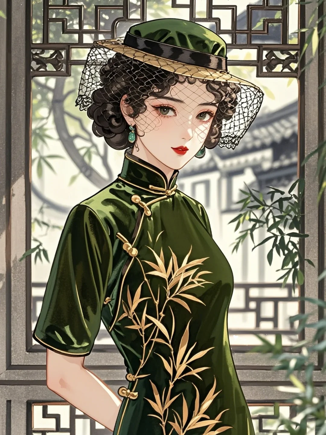AI绘画“媚眼如丝，风姿绰约。”