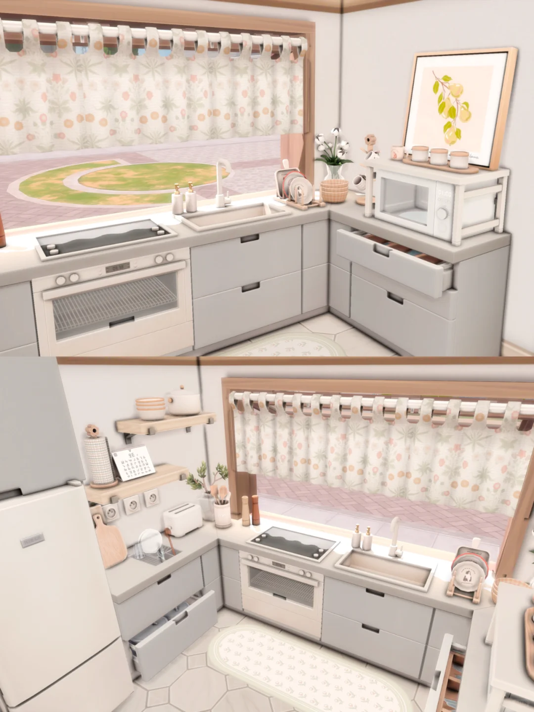 SIMS4｜薄荷系Loft式单身住宅 | CC房屋