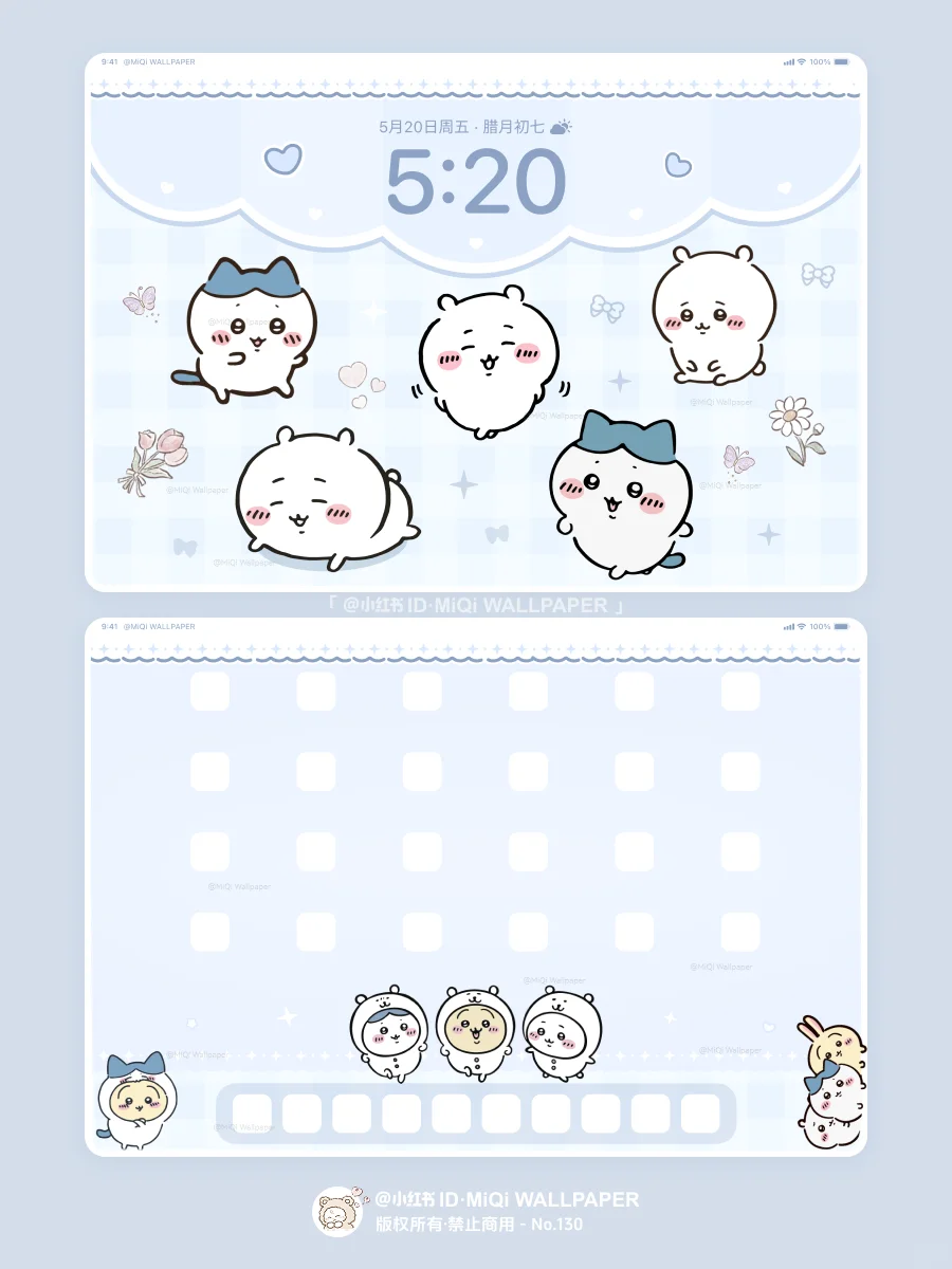 130｜chiikawa三小只和乌萨奇｜平板壁纸