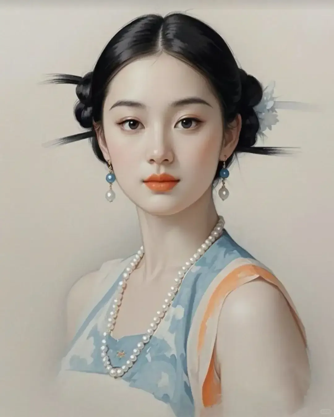 画风超美的古典美人，好仙！