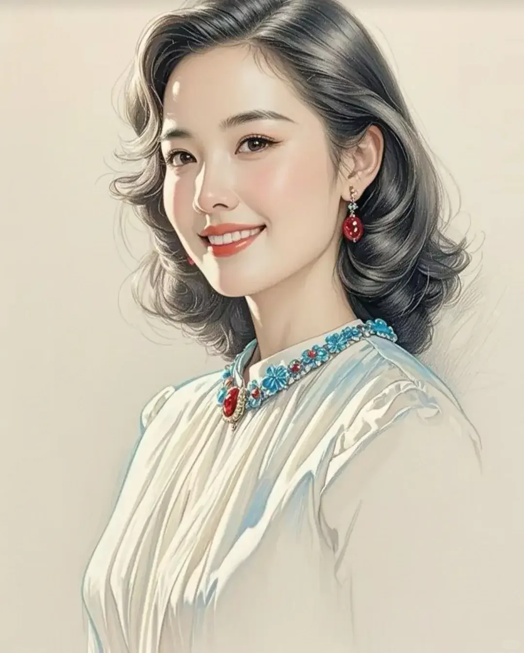 画风超美的古典美人，好仙！