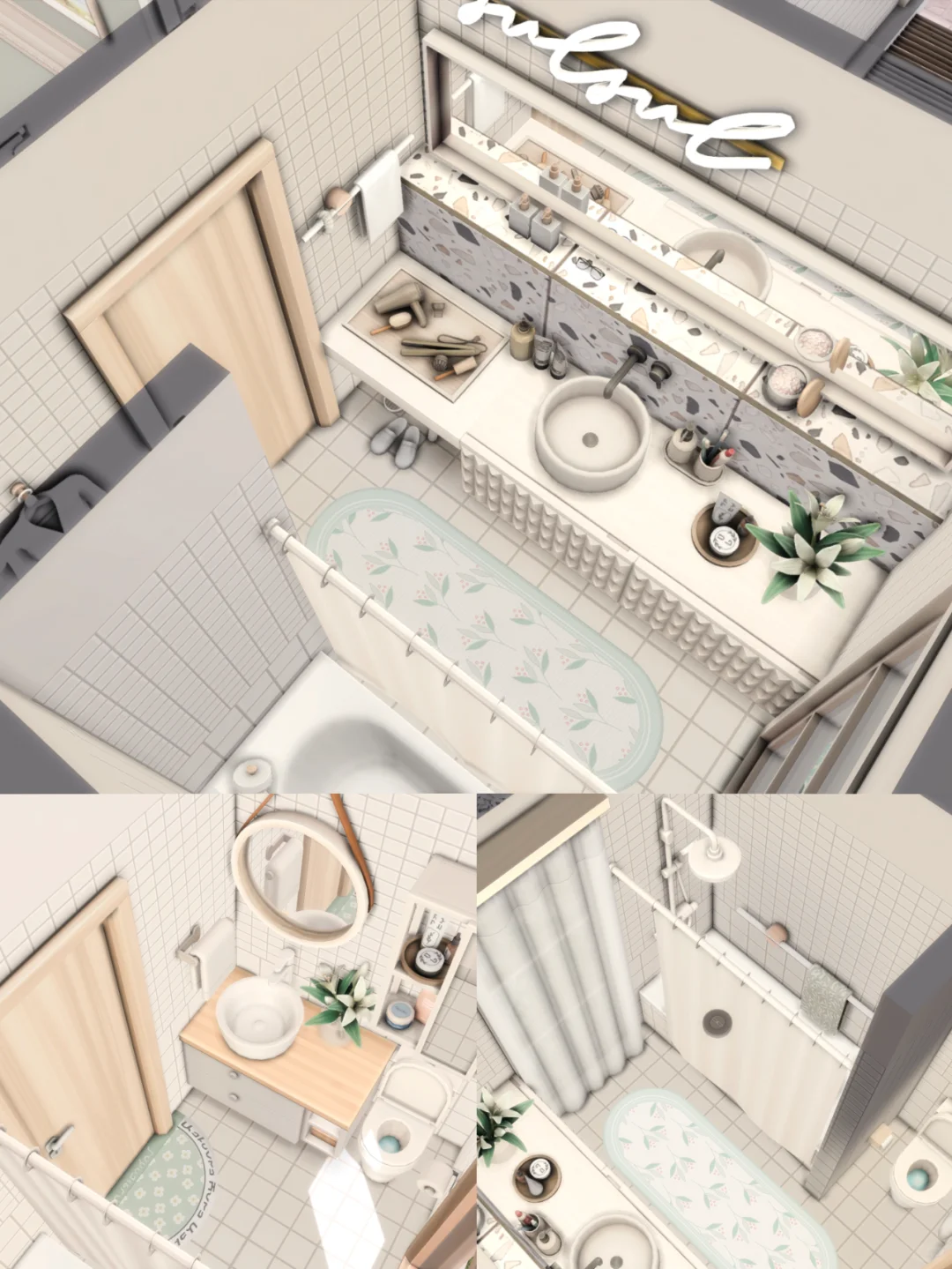 SIMS4｜薄荷系Loft式单身住宅 | CC房屋