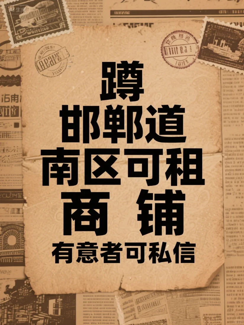 蹲邯郸道南区商铺