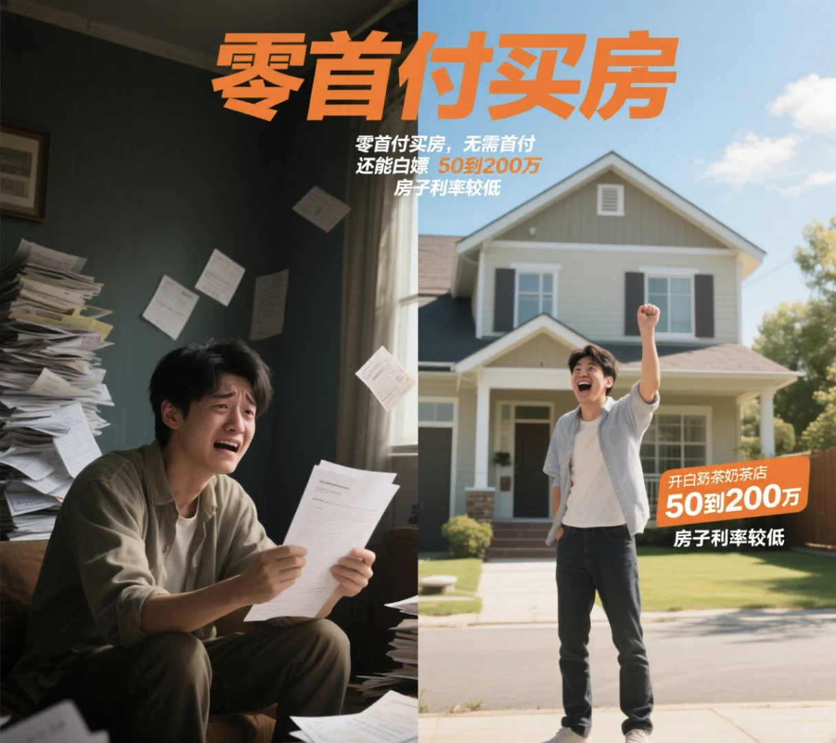 零首付买房子！