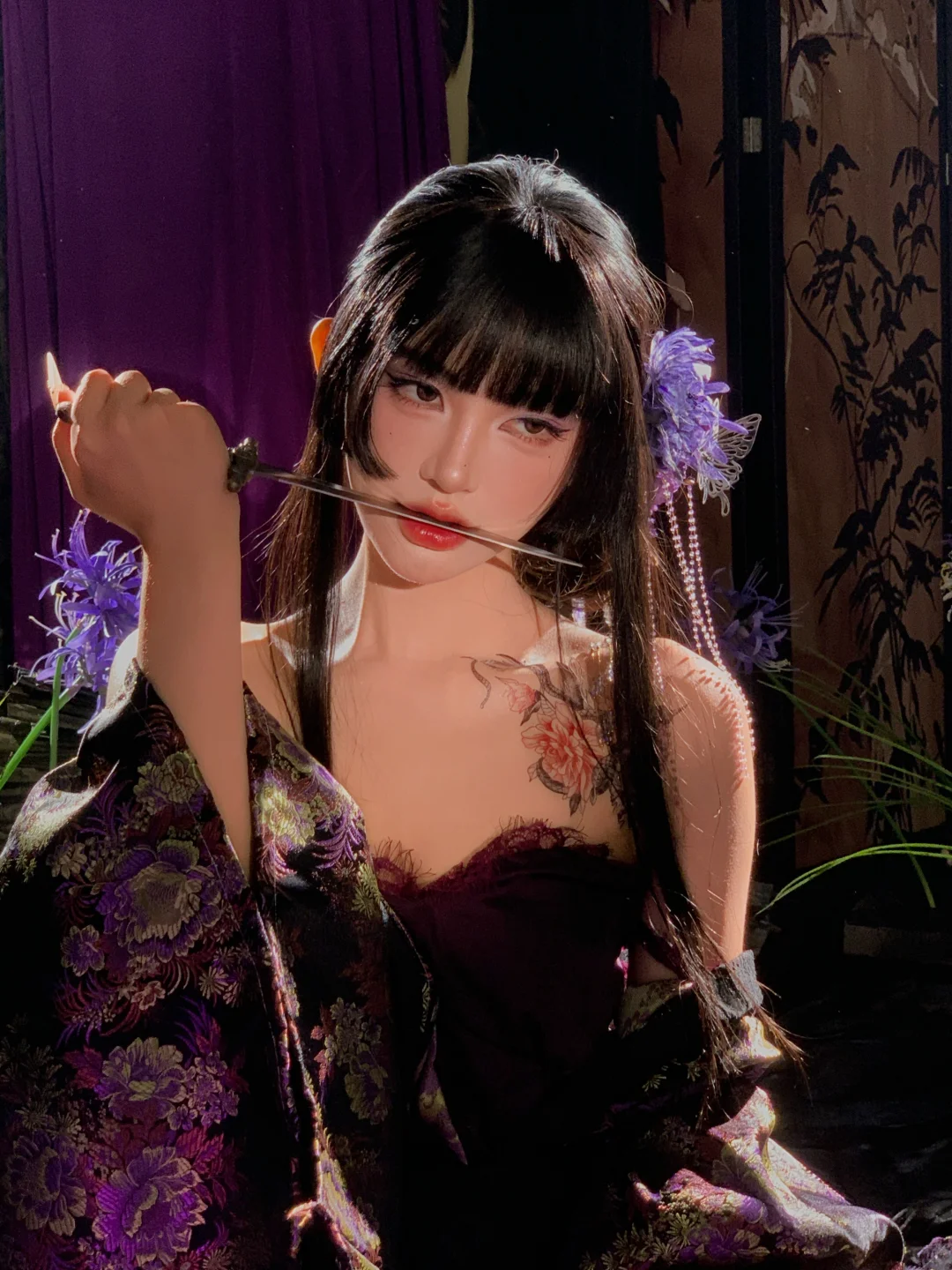 “花开彼岸💜”绝美妖艳的和服Live～｜杭州写真