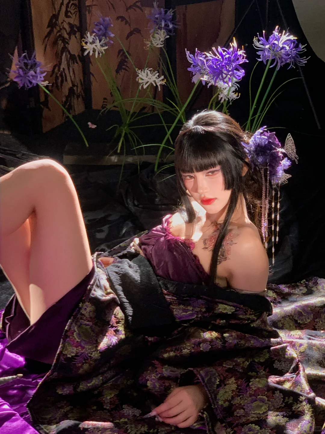 “花开彼岸💜”绝美妖艳的和服Live～｜杭州写真