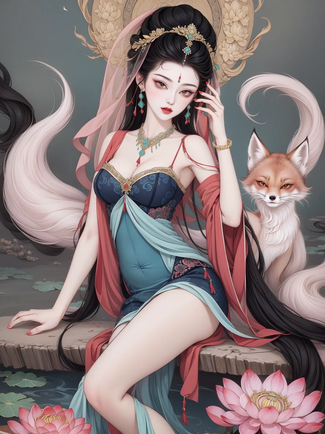 妩媚粉狐狸