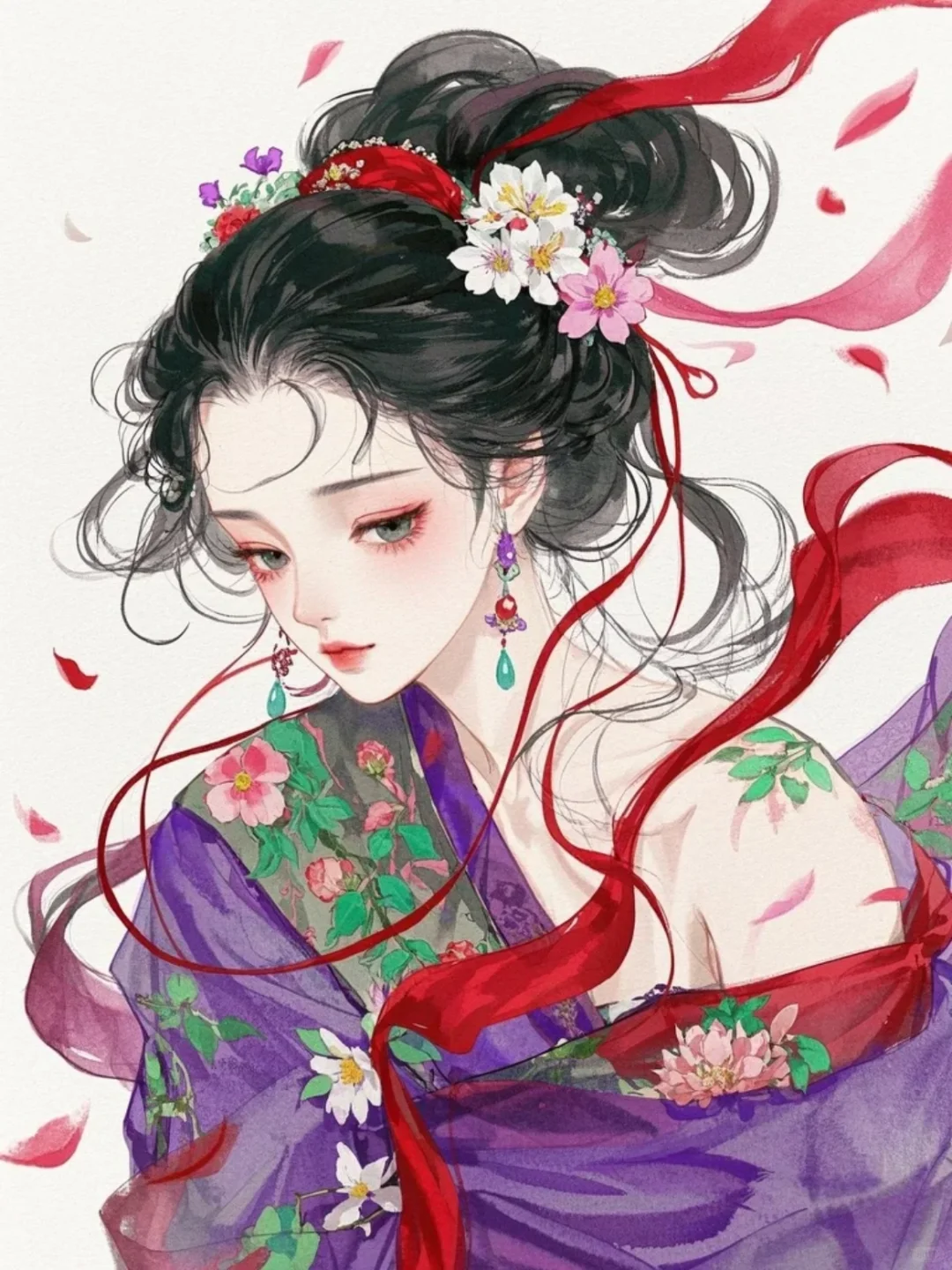 古风美人，这画风绝了
