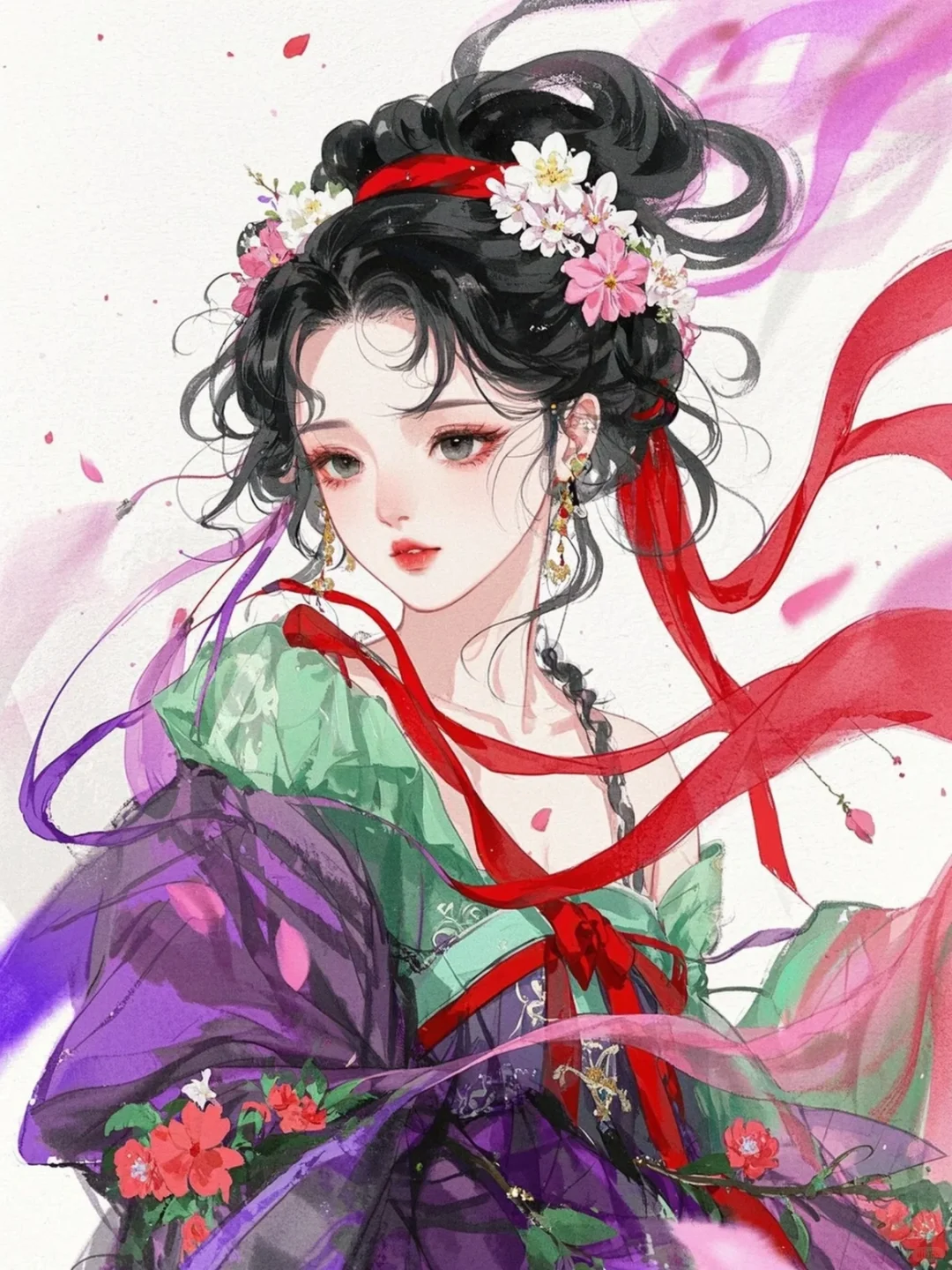 古风美人，这画风绝了
