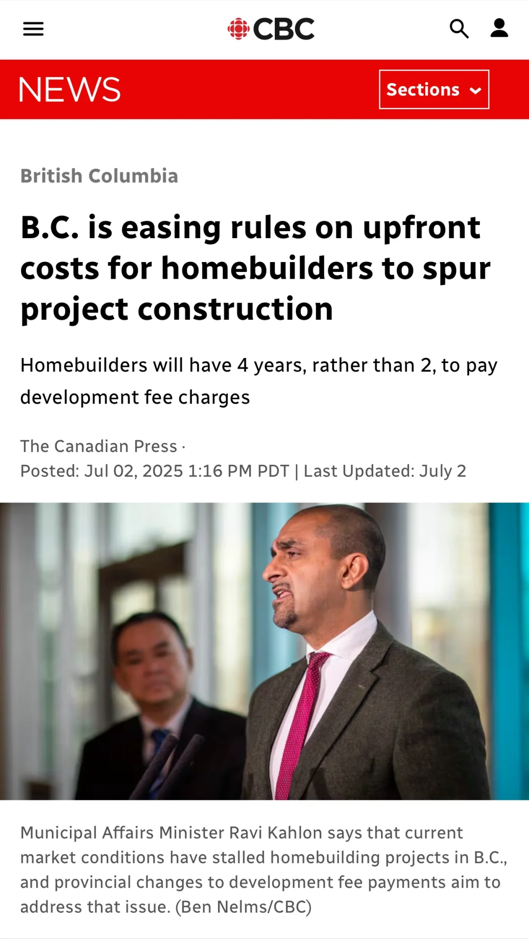 🇨🇦BC省让开发商‘缓缴费’这招救得了房市吗