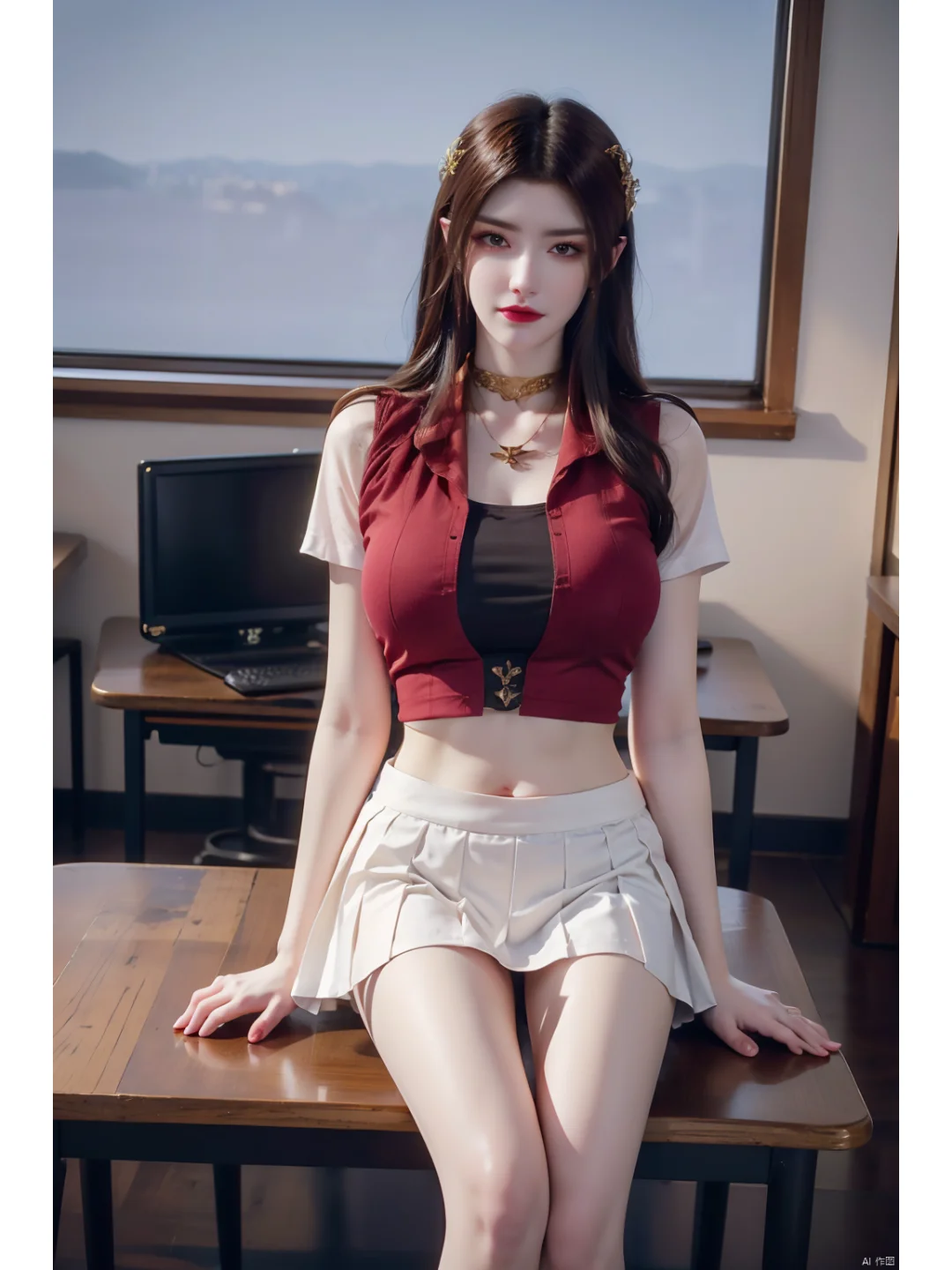 斗破苍穹美杜莎学生装美图壁纸