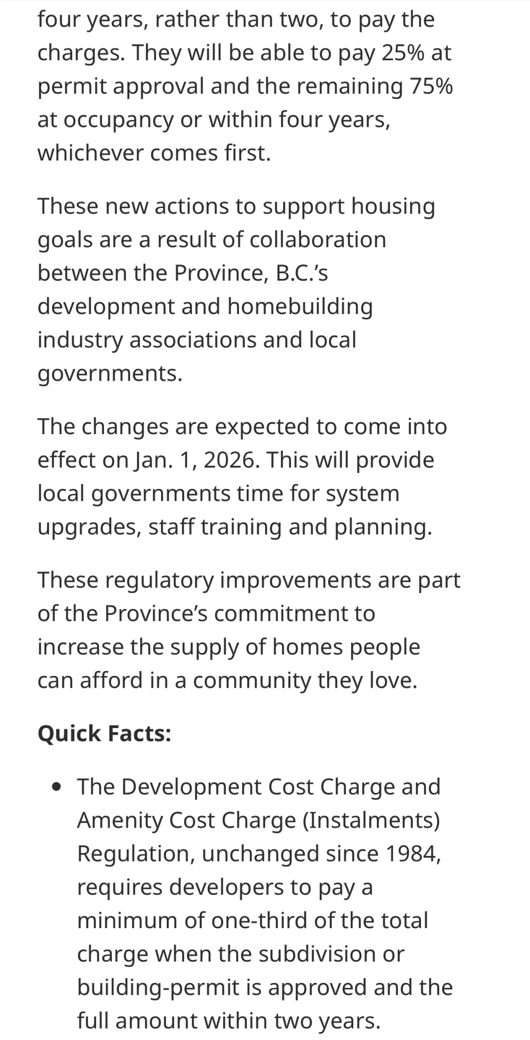 🇨🇦BC省让开发商‘缓缴费’这招救得了房市吗