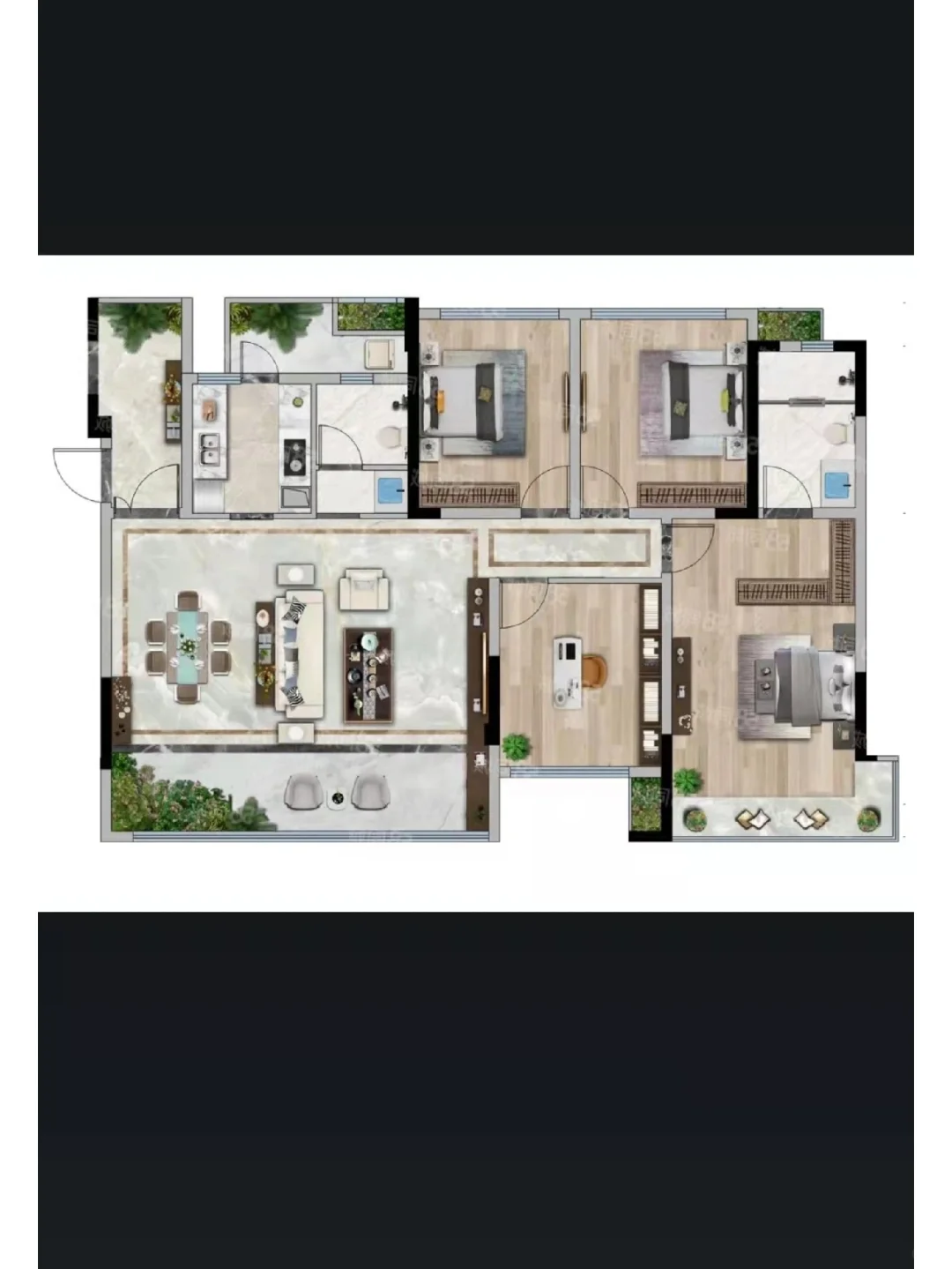 这户型如何 建面132 一梯两户