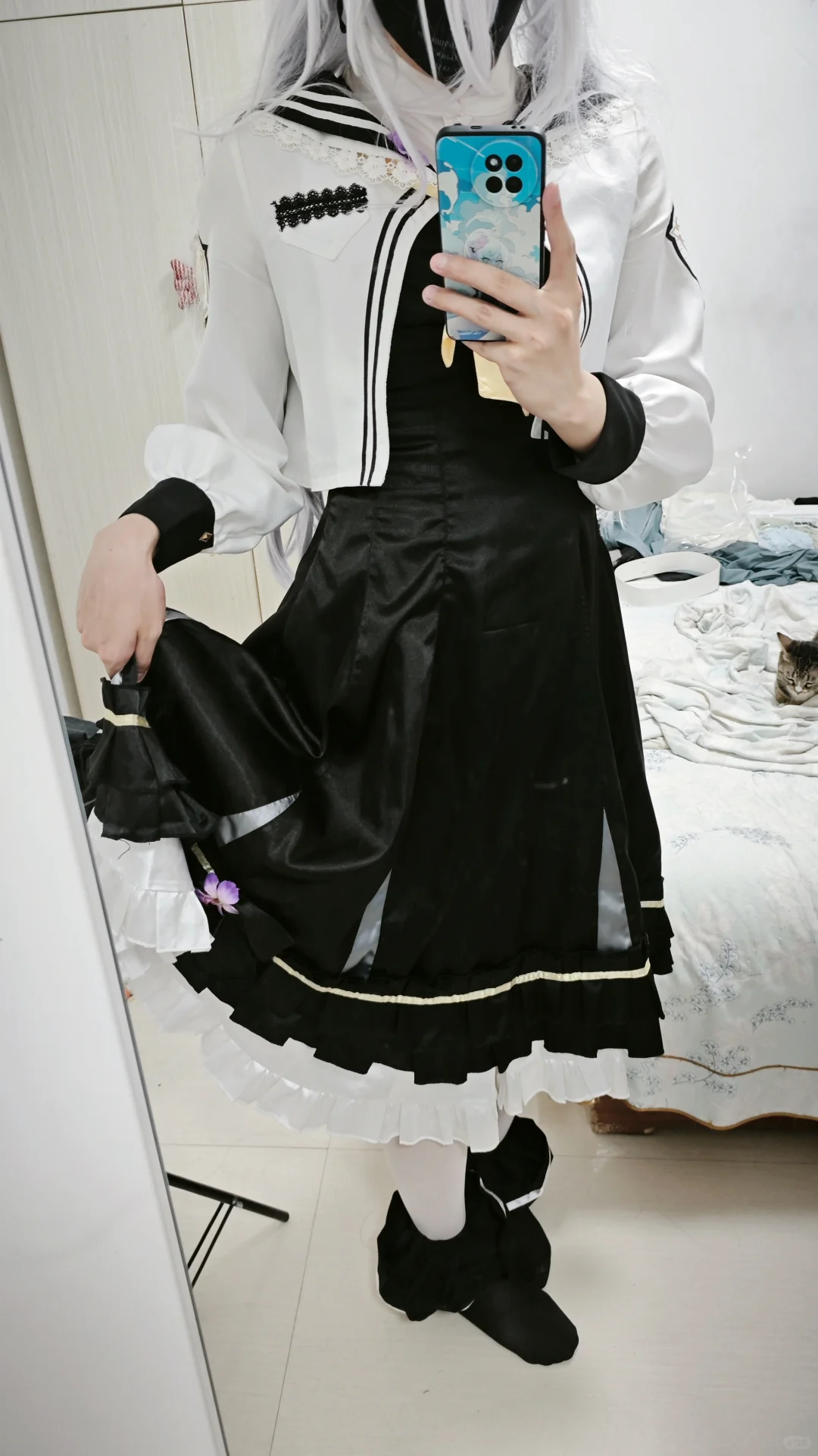 白洲梓c服+便宜劣质白丝