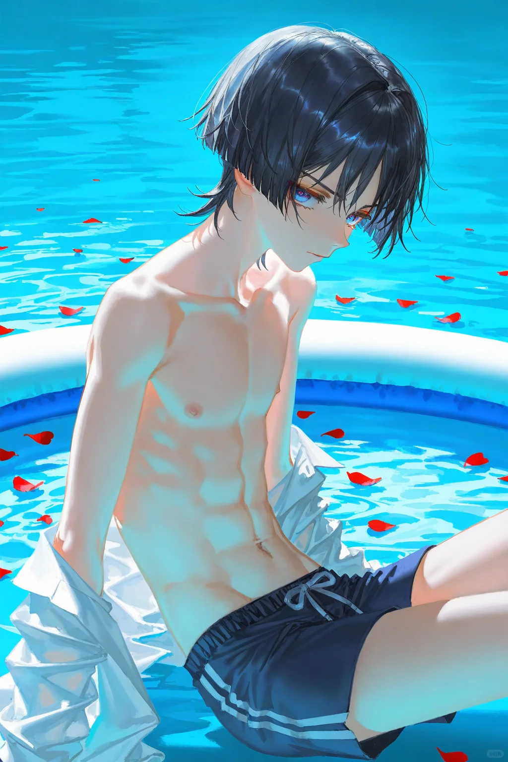 夏天了来游泳吧🩵❤️🤍