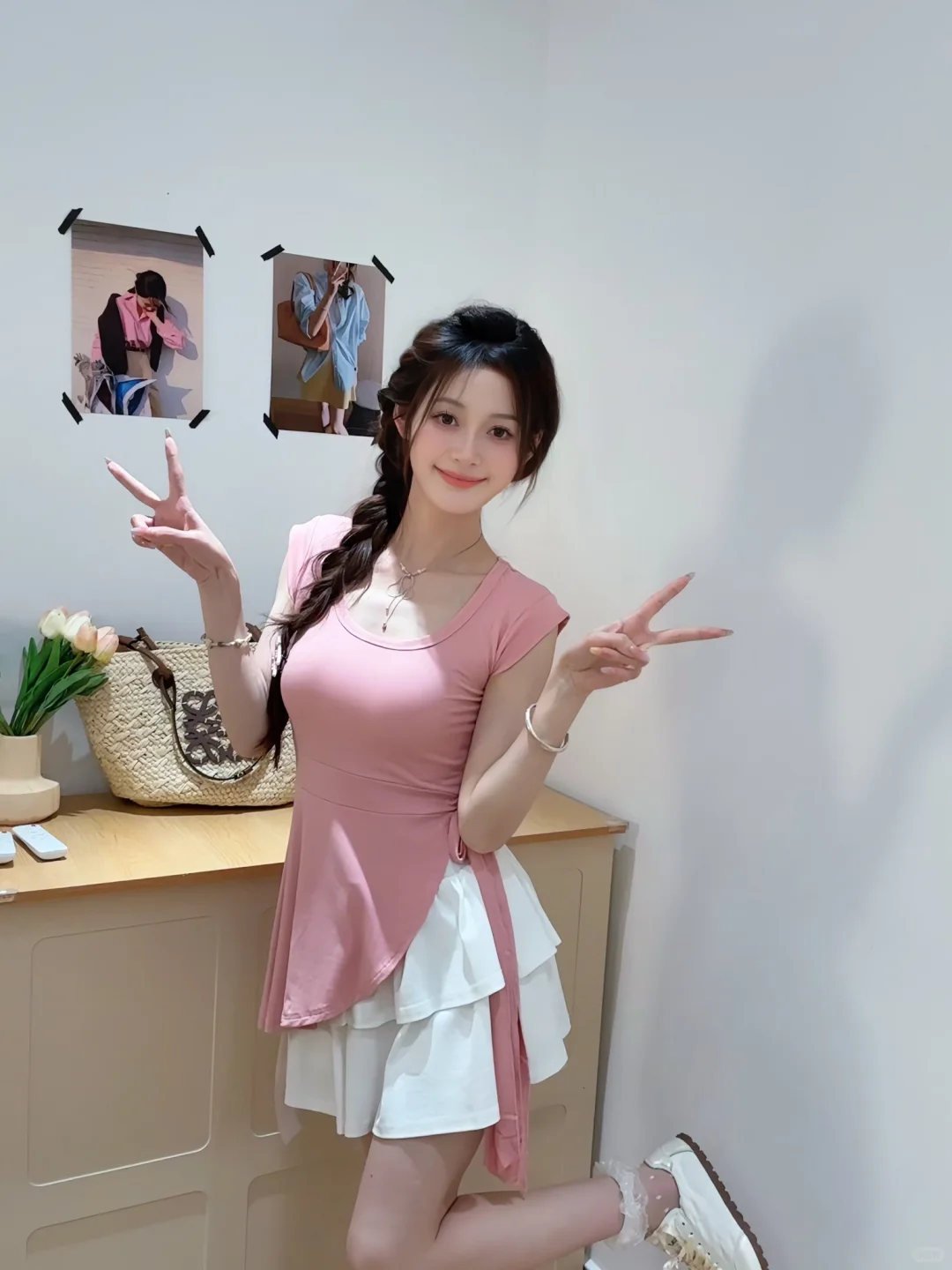 好喜欢这身啊！太爱粉色了叭💕