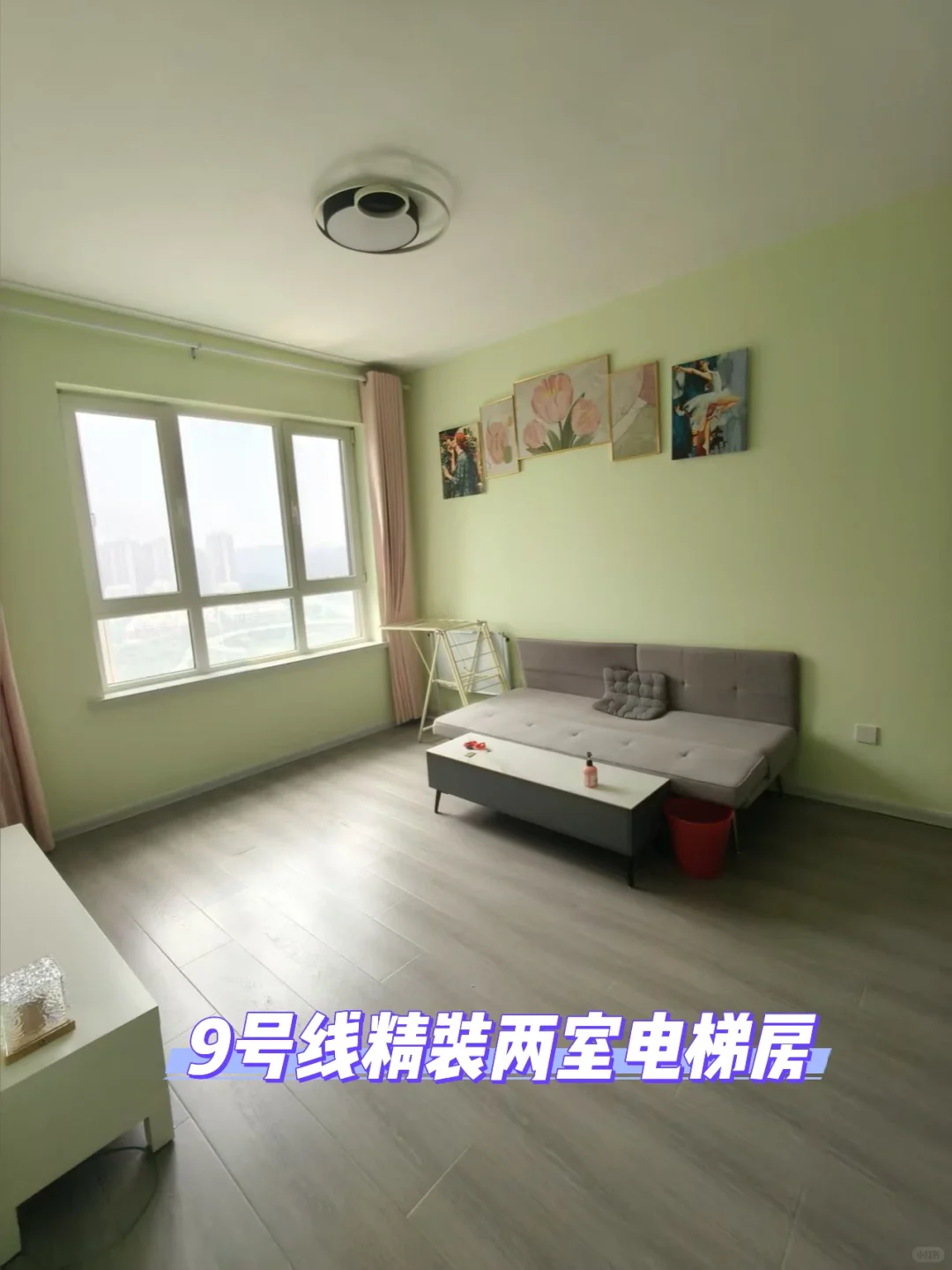 9号线电梯房精装两室，干净整洁，拎包入住！