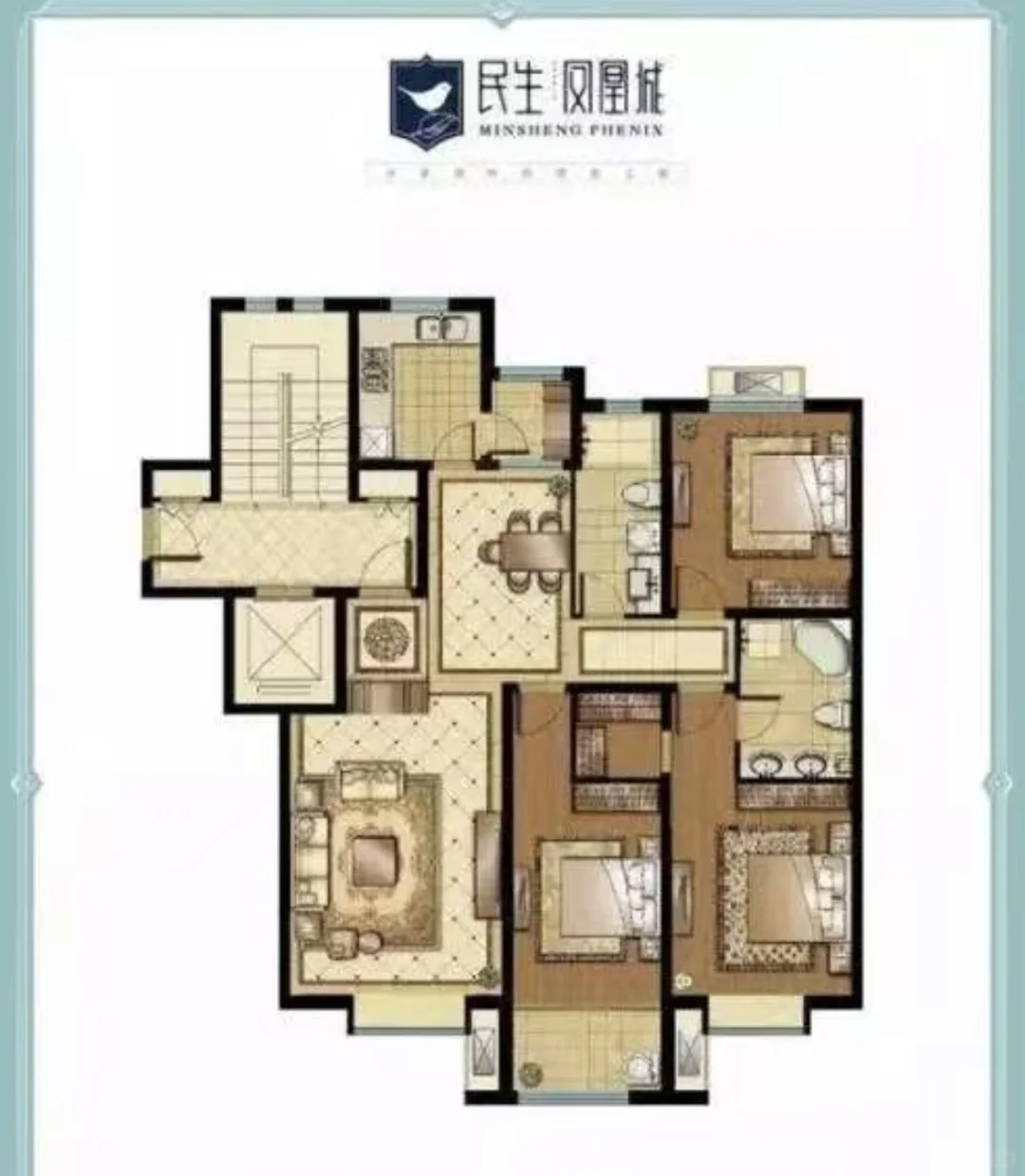 山东聊城民生凤凰城144.68平米楼房出售