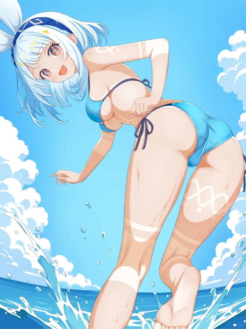 夏日炎炎带来清凉一夏海边戏水动漫壁纸