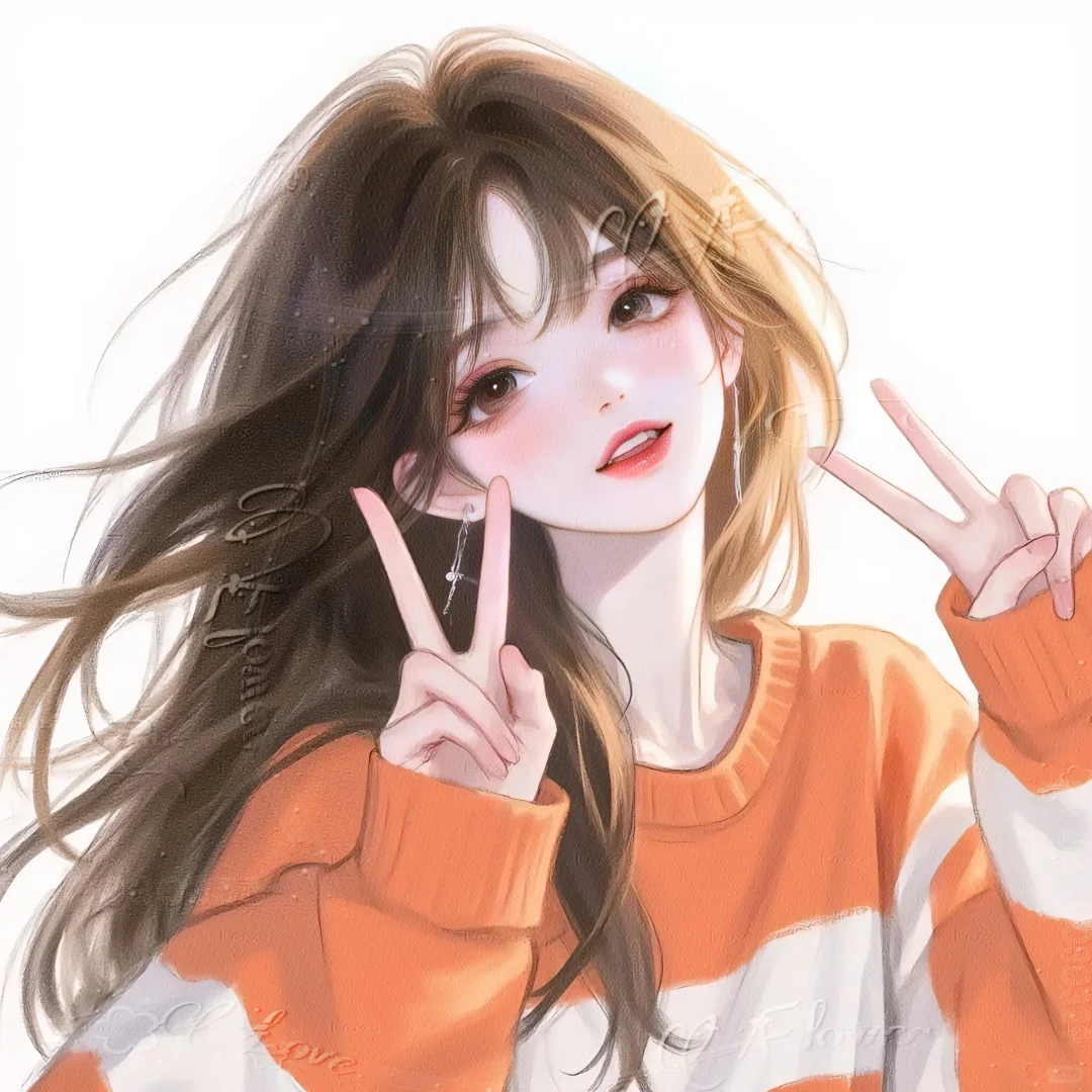 唯美、橙色系女头
