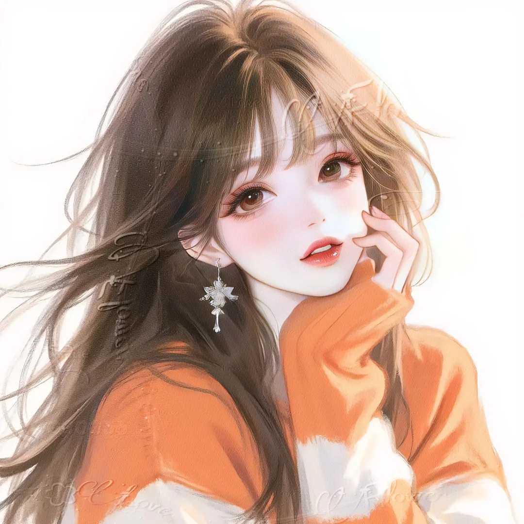 唯美、橙色系女头