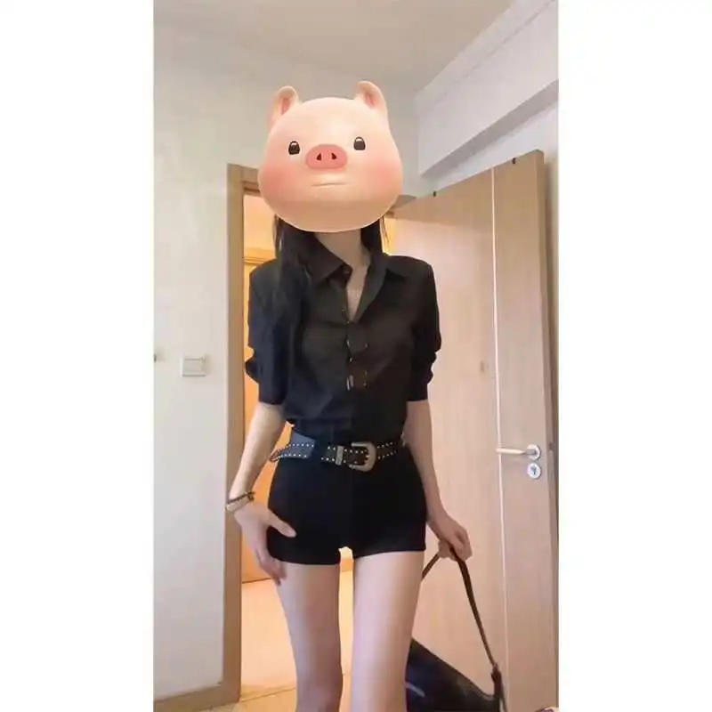 套装女2025春季新款纯欲风辣妹穿搭衬衫