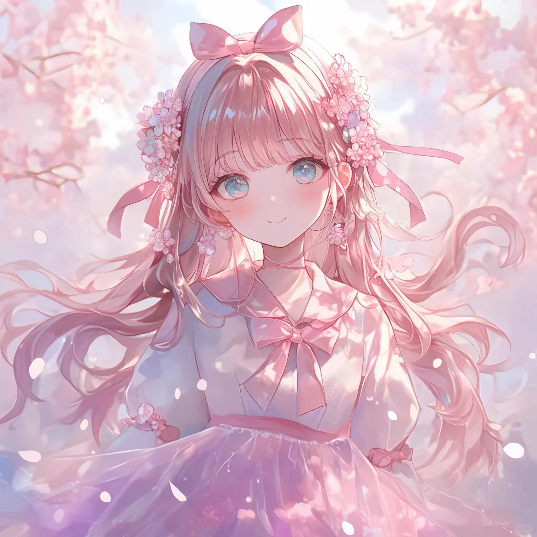 粉色少女头像