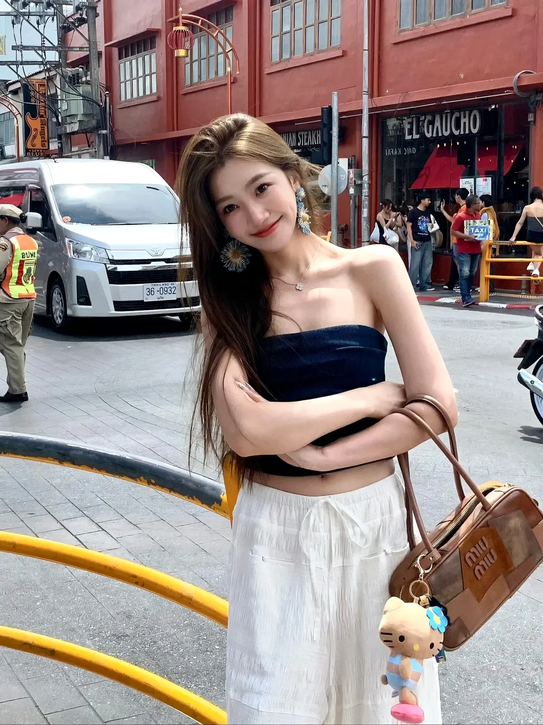 性感抹胸➕休闲裤‼️美式辣妹穿搭✨