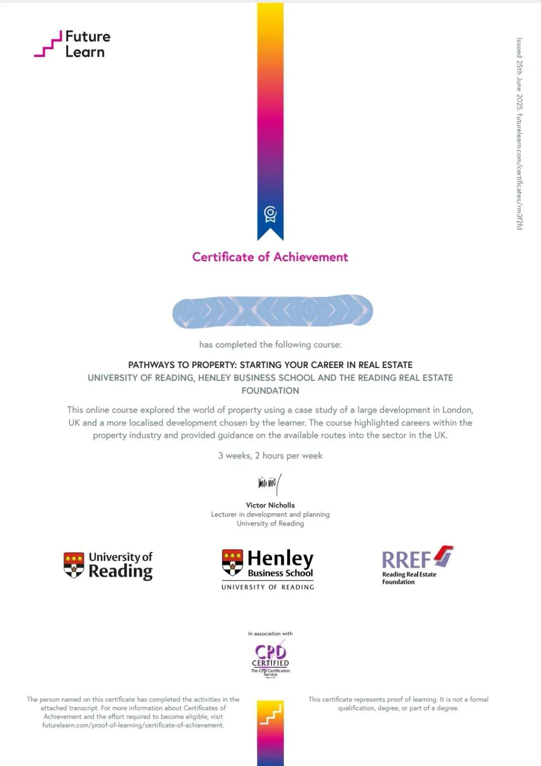 免费领证｜英国雷丁大学PP地产认证🇬🇧