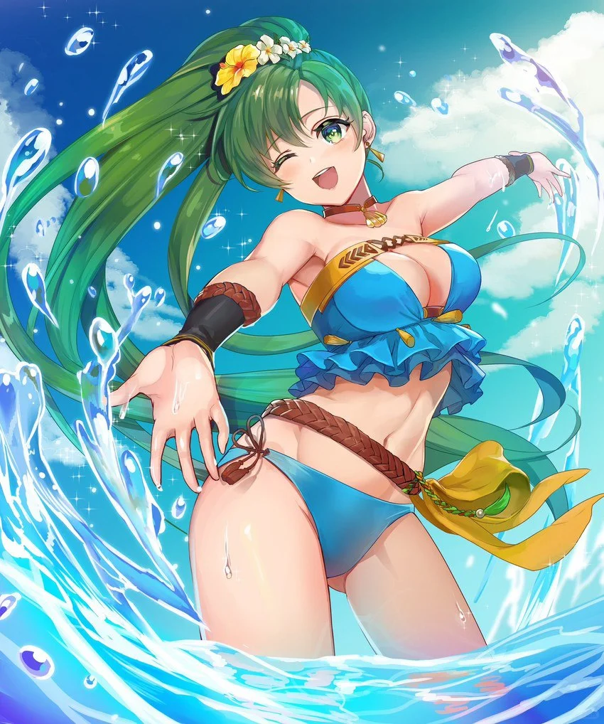 夏日炎炎带来清凉一夏海边戏水动漫壁纸