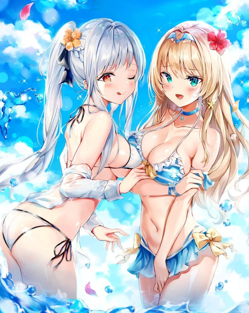 夏日炎炎带来清凉一夏海边戏水动漫壁纸