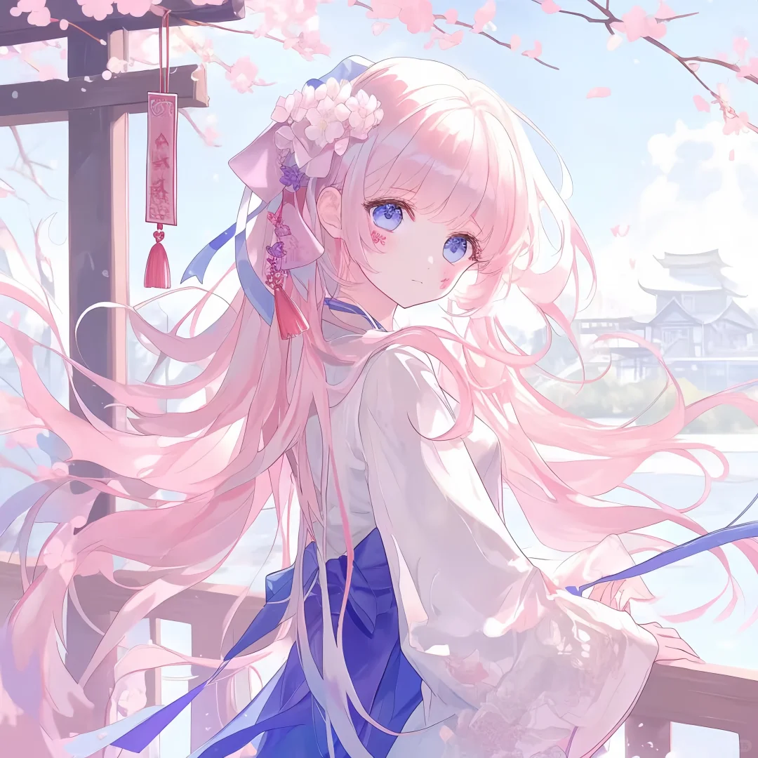 粉色少女头像