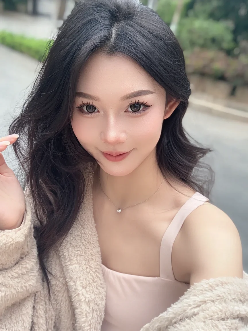 清冷和甜美并存的气质女孩～
