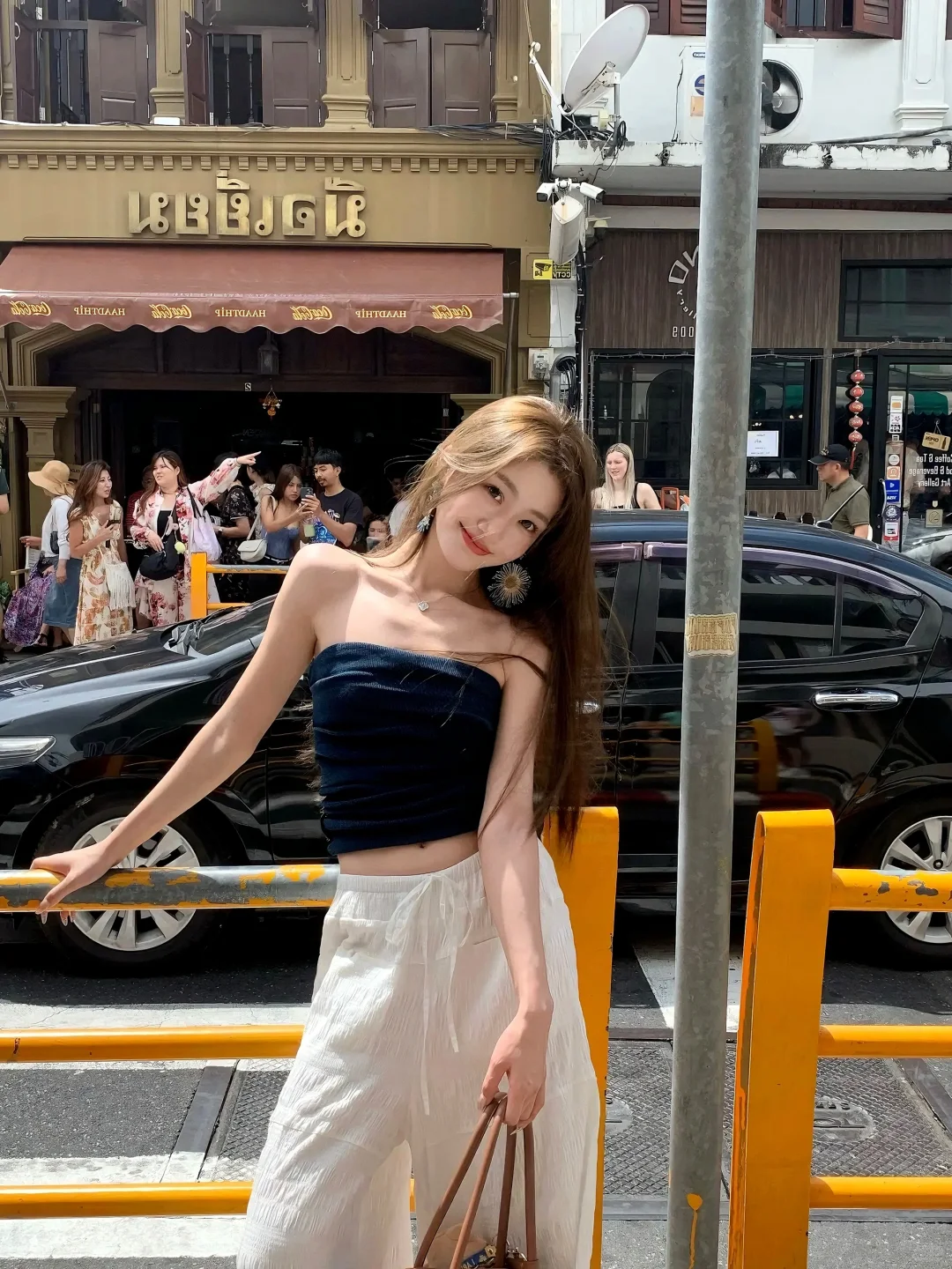 性感抹胸➕休闲裤‼️美式辣妹穿搭✨