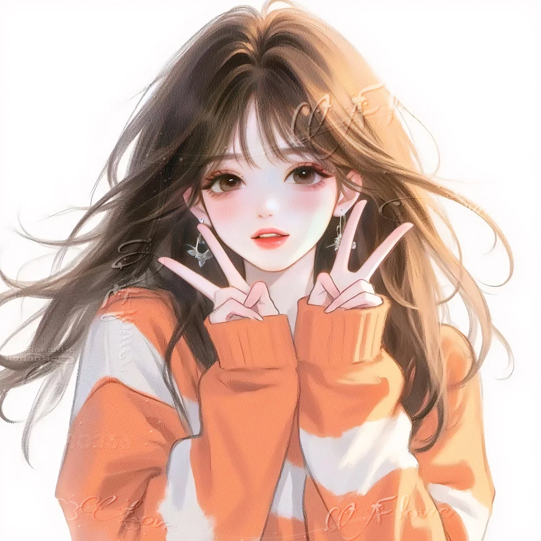 唯美、橙色系女头