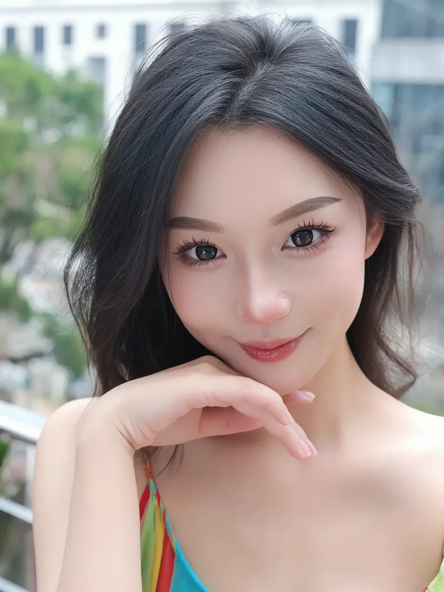 清冷和甜美并存的气质女孩～