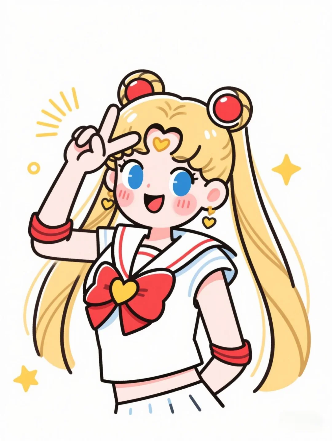 简笔画｜Q版美少女战士