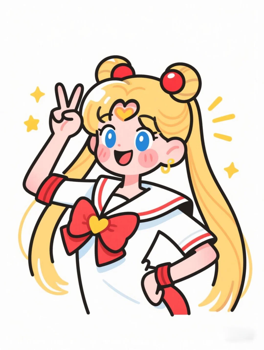 简笔画｜Q版美少女战士