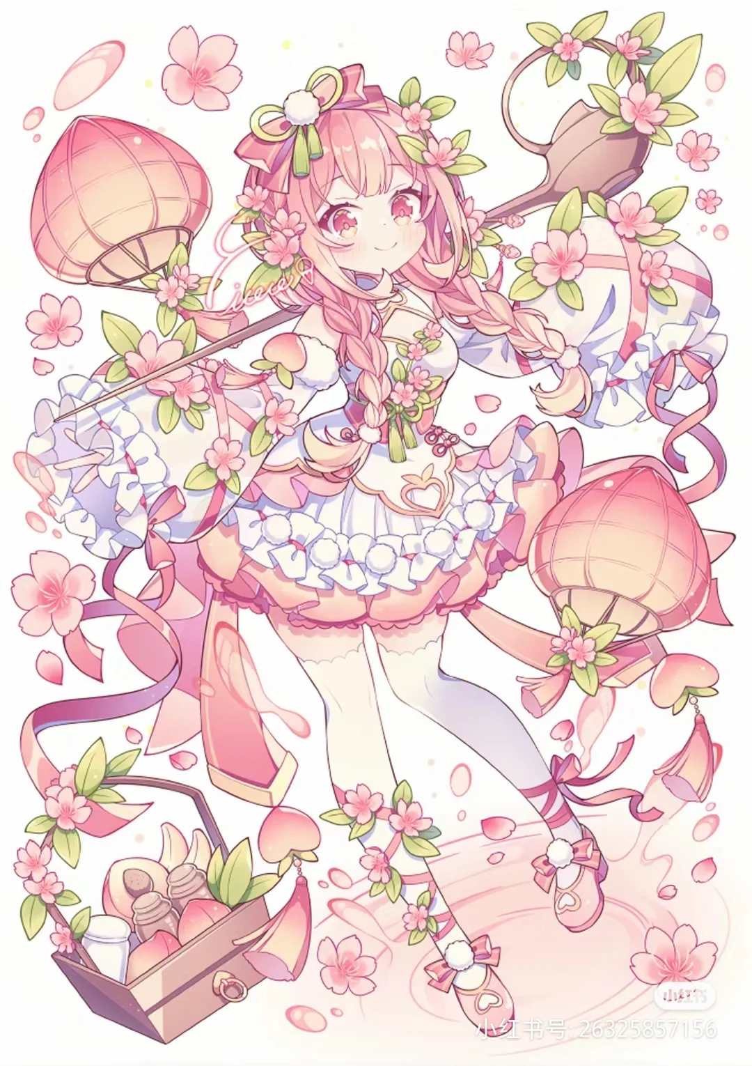 甜心少女插画图✨