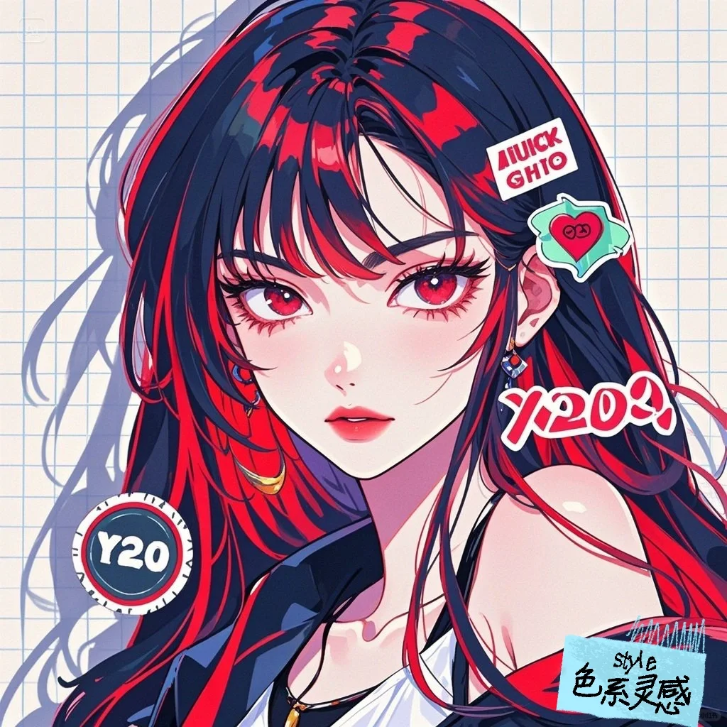 🚨赛博辣妹入侵！Y2K红发女团照模板拿捏
