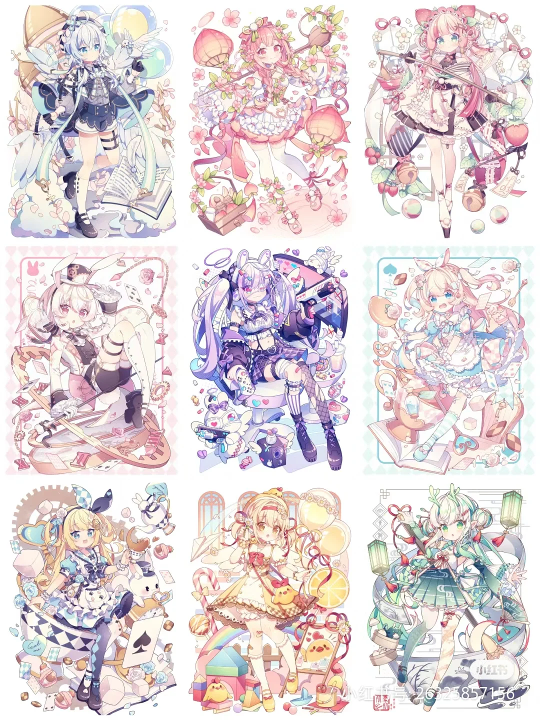 甜心少女插画图✨