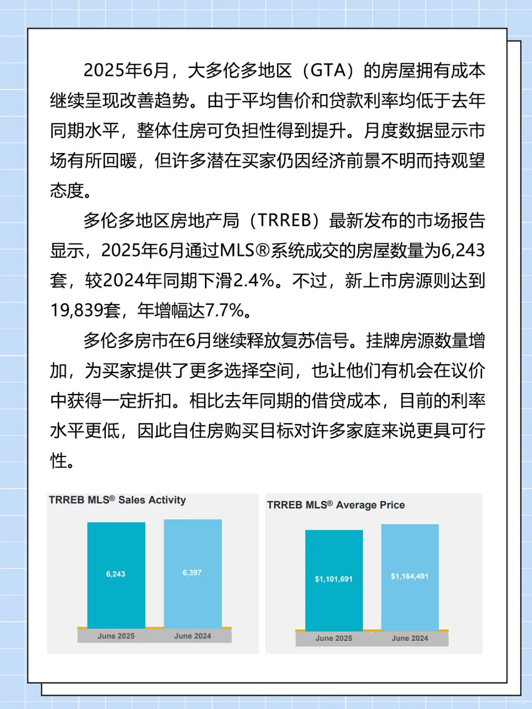 6月房市成交开始抬头，买家仍谨慎出手